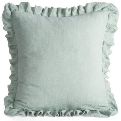 Mušelínová obliečka 45x45 cm na vankúš mätová